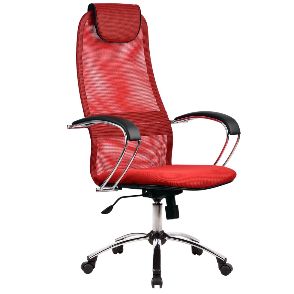 Кресло компьютерное Metta BK-8CH 22 (красная сетка) от компании Интернет-магазин Encity - фото 1