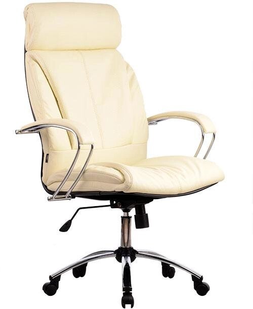 Кресло компьютерное Metta LK-13 CH 720 (Бежевая кожа) от компании Интернет-магазин Encity - фото 1