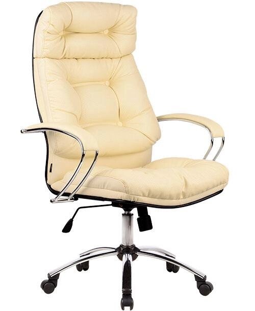 Кресло компьютерное Metta LK-14 CH 720 (Бежевая кожа) от компании Интернет-магазин Encity - фото 1