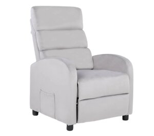 Кресло массажное Calviano 2166 серый велюр