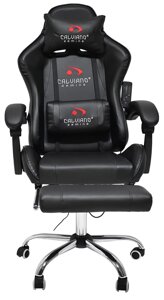 Кресло массажное Calviano AVANTI ULTIMATO total black с подножкой