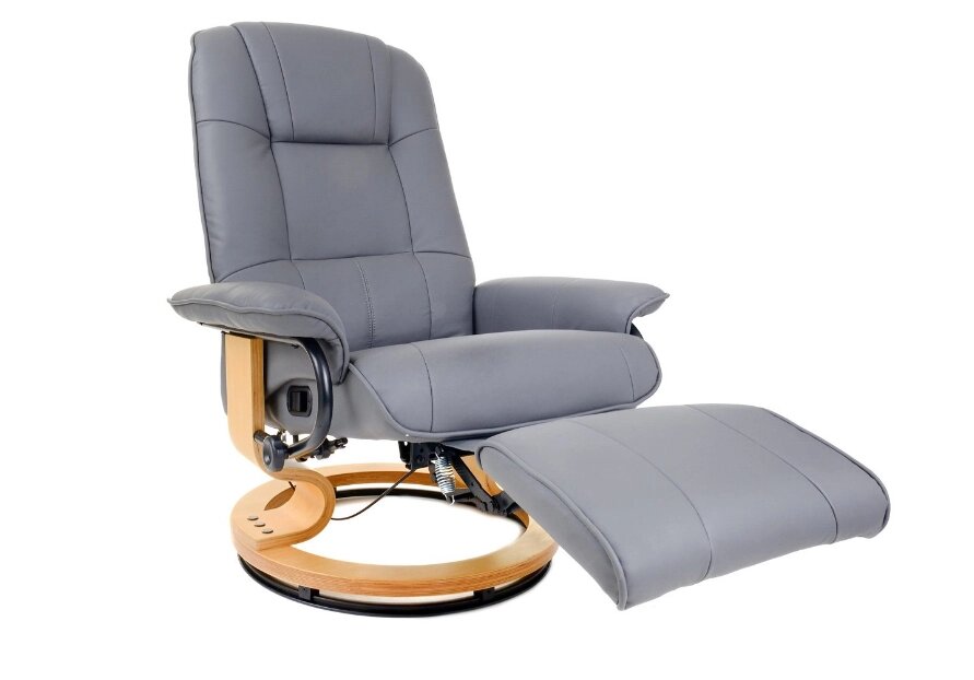 Кресло массажное с пуфом Calviano 2158 (серое) от компании Интернет-магазин Encity - фото 1
