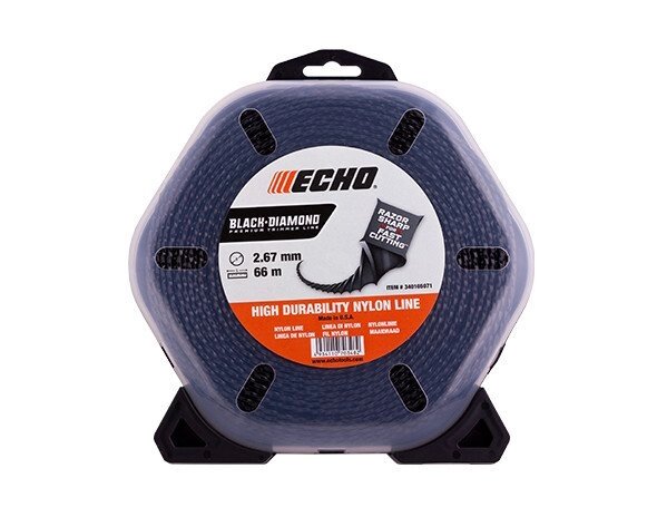 Леска для триммера ECHO BLACK DIAMOND 2.67мм*66м (витой квадрат) от компании Интернет-магазин Encity - фото 1