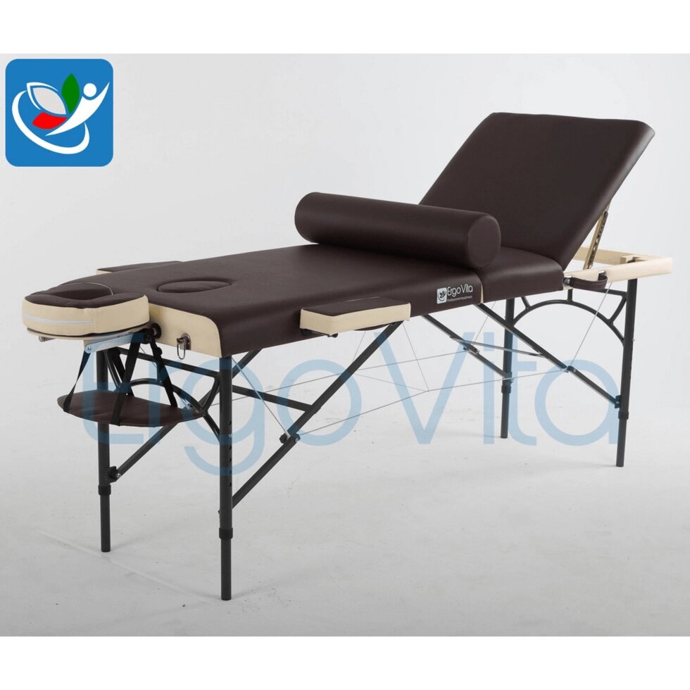 Массажный стол ErgoVita Master Alu Plus (коричневый+кремовый) от компании Интернет-магазин Encity - фото 1