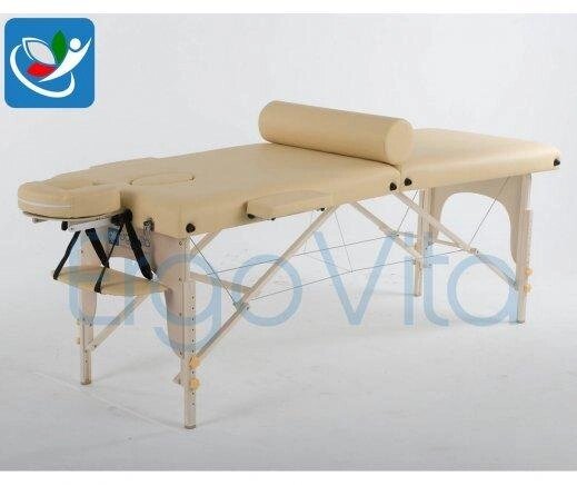 Массажный стол ErgoVita MASTER бежевый+кремовые ноги от компании Интернет-магазин Encity - фото 1