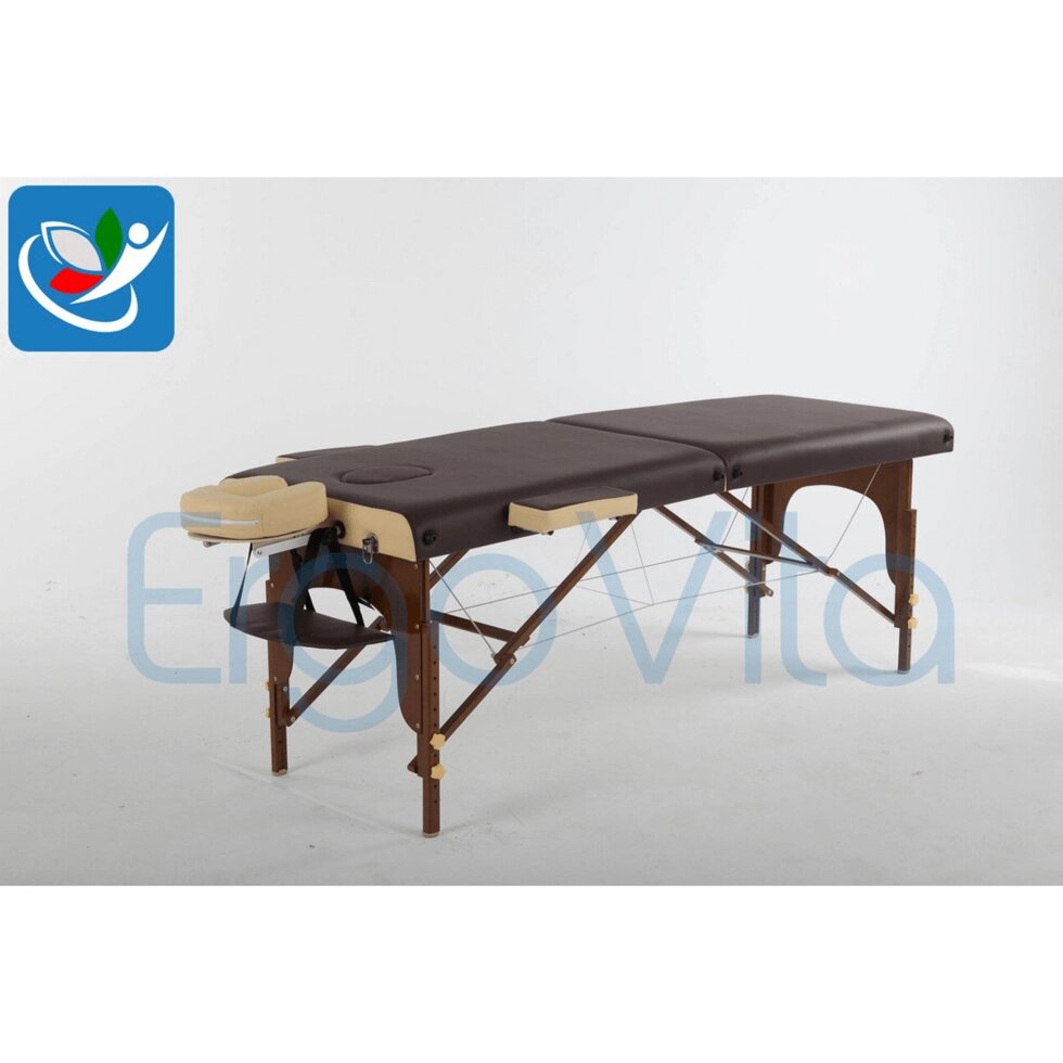 Массажный стол ErgoVita MASTER коричневый+бежевый от компании Интернет-магазин Encity - фото 1