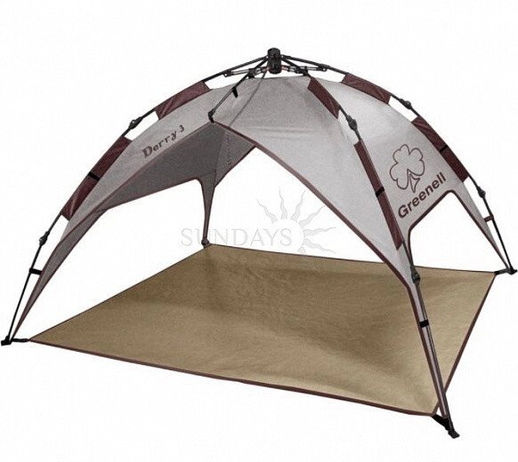 Палатка с автоматическим каркасом GREENELL ДЕРРИ 3, коричневый от компании Интернет-магазин Encity - фото 1