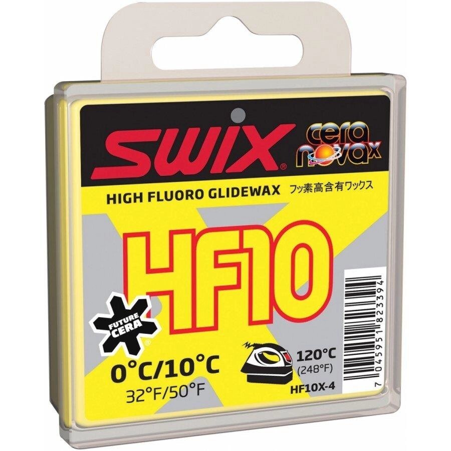 Парафин высокофтористый Swix HF10X Yellow 0C/+10C, 40 гр от компании Интернет-магазин Encity - фото 1