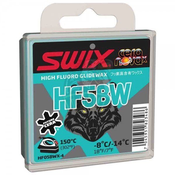 Парафин высокофтористый Swix HF5BWX черный  -8C / -14C (40гр) от компании Интернет-магазин Encity - фото 1