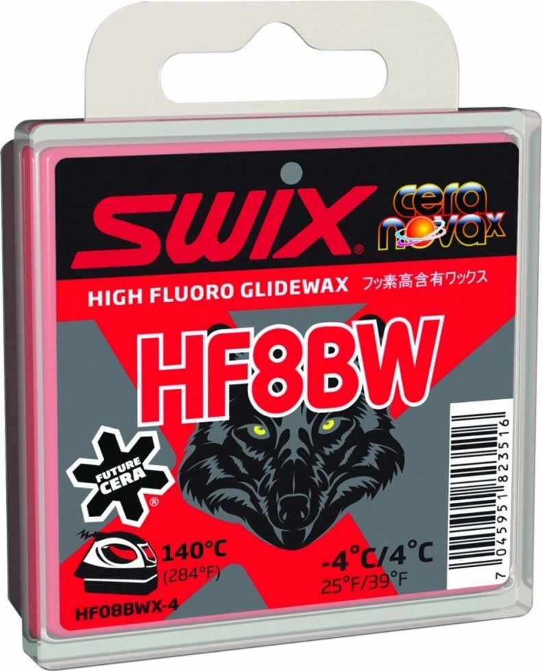 Парафин высокофтористый Swix HF8BWX Black +4C/-4C, 40 гр от компании Интернет-магазин Encity - фото 1