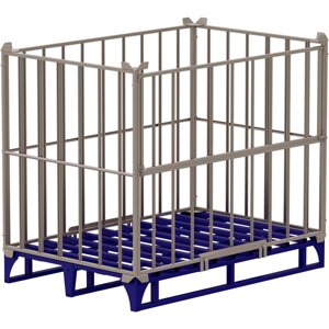 RUSKLAD Каркасное ограждение для европоддона оцинкованное ОПК 1 Цинк (800х1200х860мм)