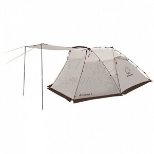 Палатка с автоматическим каркасом Greenell АРКЛОУ 4, коричневый