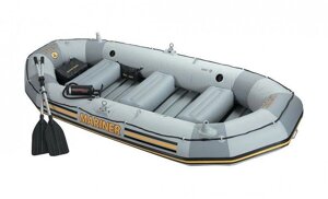 Лодка надувная Mariner-4 SET Intex (Интекс) 68376NP 328х145х48 см + весла/насос