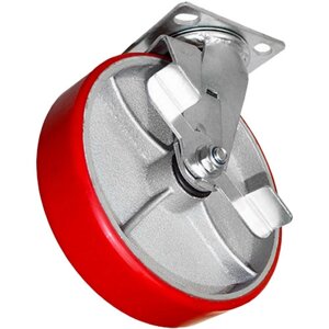 RAD Колесная опора большегрузная полиуретановая поворотная с тормозом RAD CPUB 125