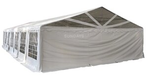 Тент-шатер ПВХ 7x12м с прозрачным фронтоном Sundays P712201W