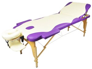 Массажный стол Atlas Sport складной 3-с деревянный 195х70 см