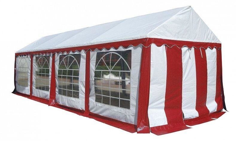 Тент-шатер ПВХ 4x8м белый с красным Sundays Р48201R - описание