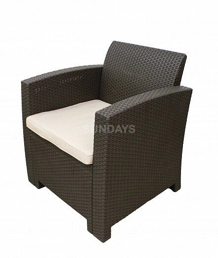 Садовое кресло Sundays SF2-1 (коричневый/бежевый) от компании Интернет-магазин Encity - фото 1