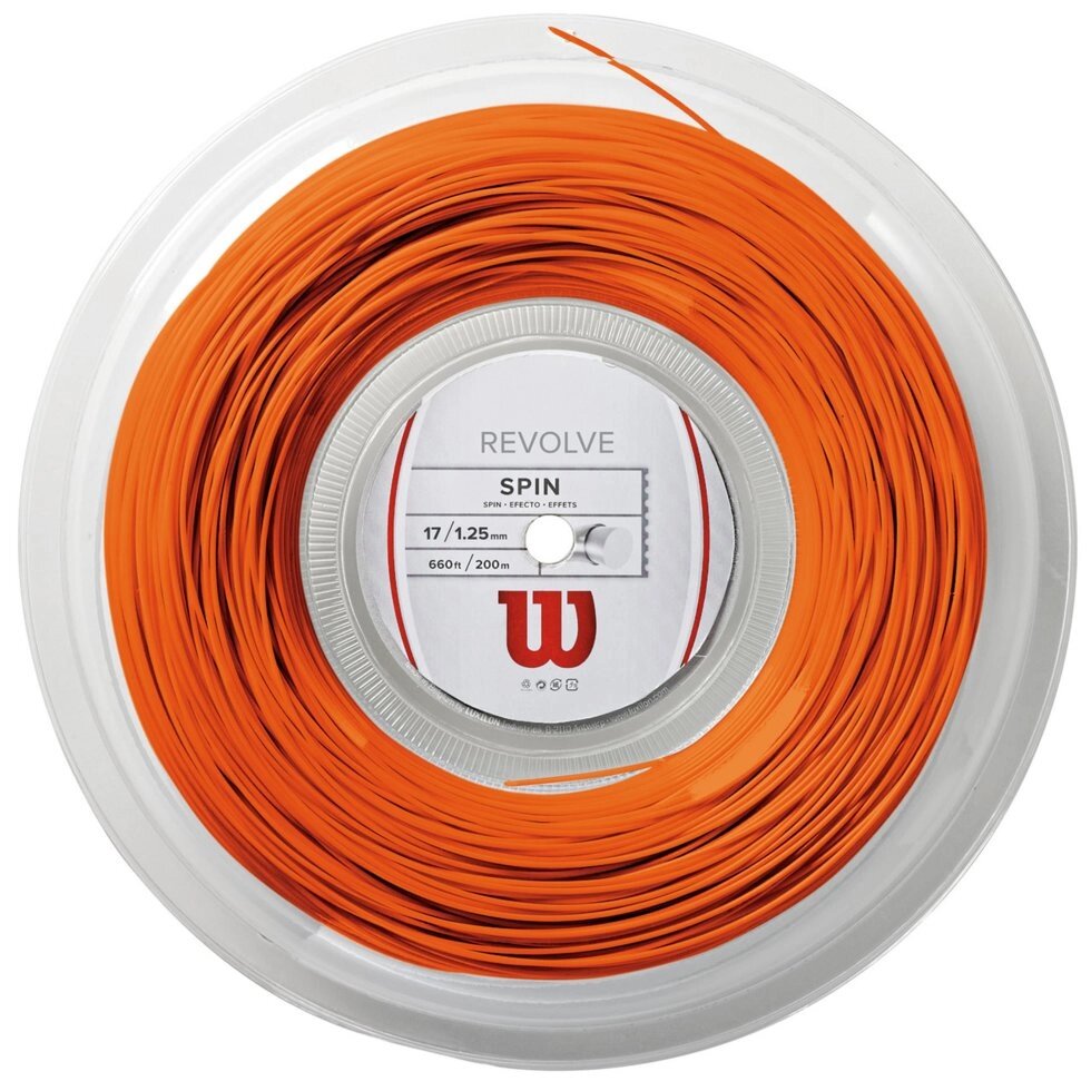 Струна теннисная Wilson Revolve 1.25 (200 м) оранжевый WRZ906300 от компании Интернет-магазин Encity - фото 1