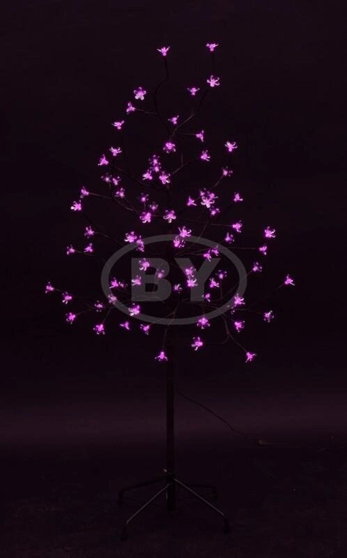 Светодиодное дерево комнатное "Сакура" (высота 1.2 метра, 80 диодов) розовый от компании Интернет-магазин Encity - фото 1