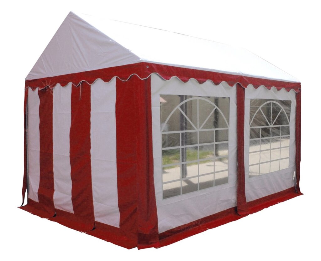 Тент-шатер ПВХ 3x4м белый с красным Sundays 34201 от компании Интернет-магазин Encity - фото 1