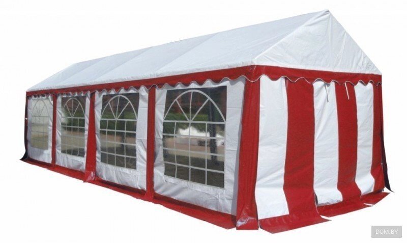 Тент-шатер ПВХ 3x8м Sundays P38201R белый с красным от компании Интернет-магазин Encity - фото 1