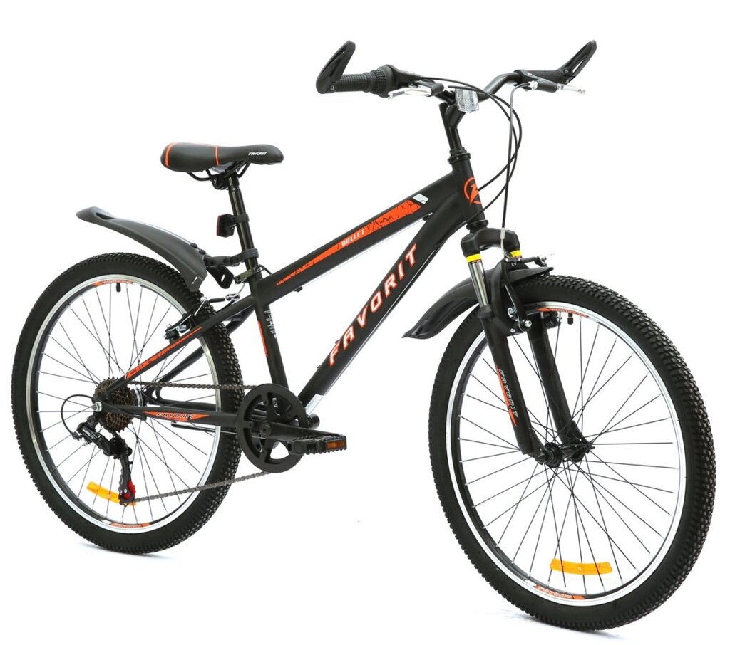 Велосипед Favorit Bullet 24" черно-оранжевый от компании Интернет-магазин Encity - фото 1