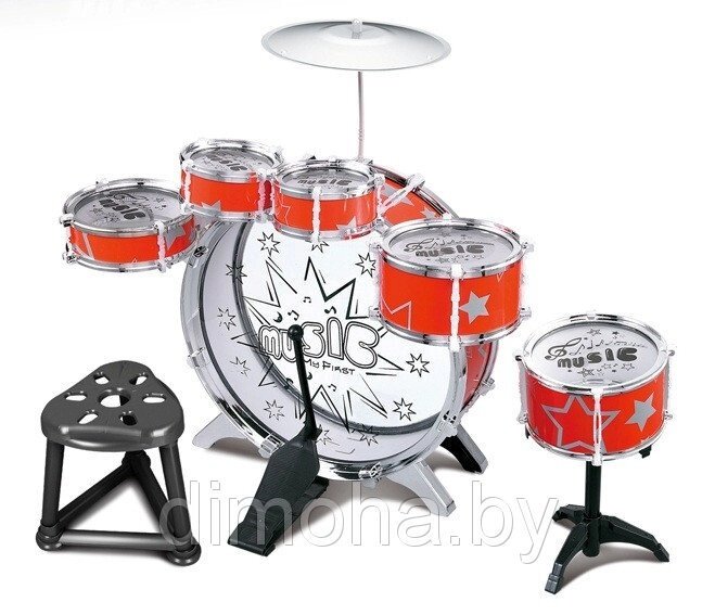 Детская барабанная установка Jazz Drum арт. 518-101В (красная) от компании Интернет-магазин ДИМОХА - товары для семейного отдыха и детей в Минске - фото 1