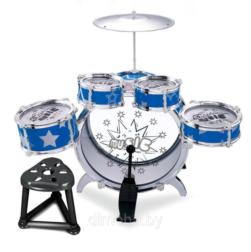 Детская барабанная установка Jazz Drum арт. 6604-2 (синяя) от компании Интернет-магазин ДИМОХА - товары для семейного отдыха и детей в Минске - фото 1