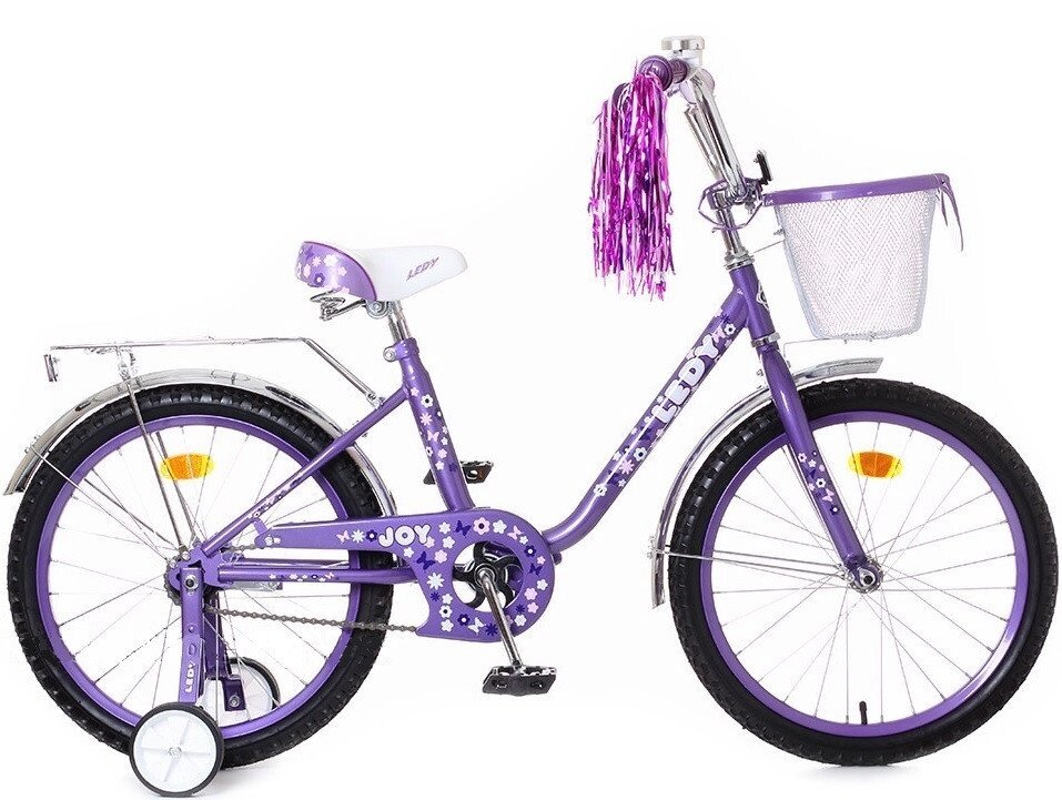 Детский двухколесный велосипед для девочки Ledy фиолетовый с 14 диаметром колес от компании Интернет-магазин ДИМОХА - товары для семейного отдыха и детей в Минске - фото 1