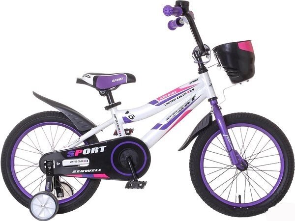 Детский велосипед спорт 20 бело-фиолетовый от компании Интернет-магазин ДИМОХА - товары для семейного отдыха и детей в Минске - фото 1