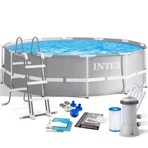 Каркасный бассейн INTEX 366х99 с фильтр-насосом и лестницей, 9400л, арт. 26716