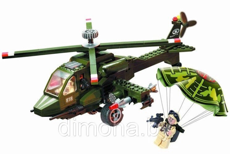 Конструктор Брик "Военный вертолет" 818 от компании Интернет-магазин ДИМОХА - товары для семейного отдыха и детей в Минске - фото 1