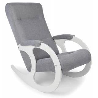 Кресло-качалка Бастион 3 (серое Мемори 15) Белые ноги от компании Интернет-магазин ДИМОХА - товары для семейного отдыха и детей в Минске - фото 1