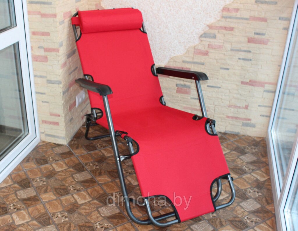 Кресло-шезлонг ( красный ) от компании Интернет-магазин ДИМОХА - товары для семейного отдыха и детей в Минске - фото 1