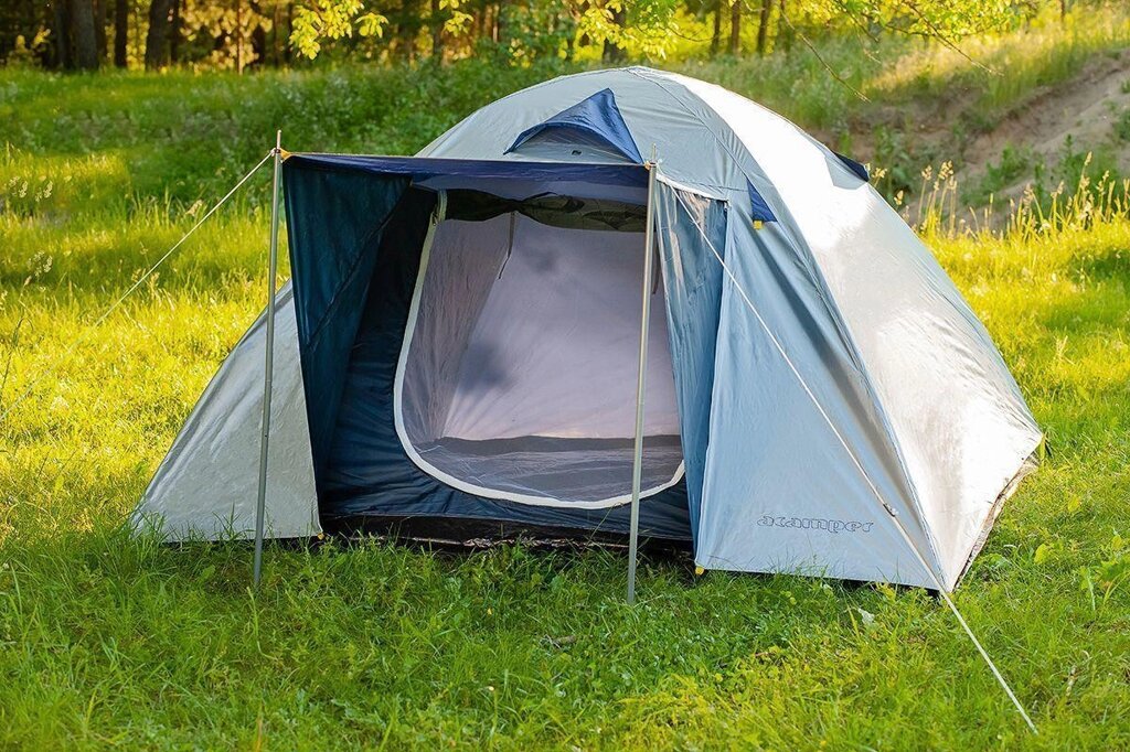 Палатка туристическая Acamper MONODOME XL blue 4-х местная 210x240x130 от компании Интернет-магазин ДИМОХА - товары для семейного отдыха и детей в Минске - фото 1