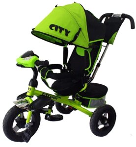Trike City Sport с фарой и поворотным сиденьем (зеленый)