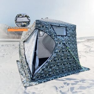 Палатка зимняя куб четырехслойная Mircamping (240х240х190/220см), арт. MIR2019MC-CНЕГ