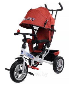 Велосипед детский трехколесный TRIKE PILOT PTA3 красный/белая рама- надувные колеса 12/10