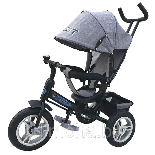 Велосипед детский трехколесный TRIKE PILOT PTA3 серый джинс- надувные колеса 12/10 - отзывы