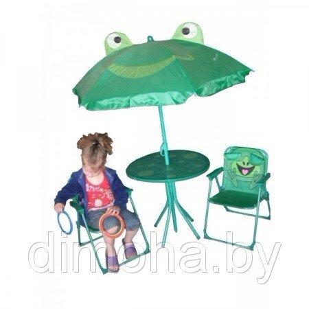 Детский набор садовый ( стол, два стула, зонт) - заказать