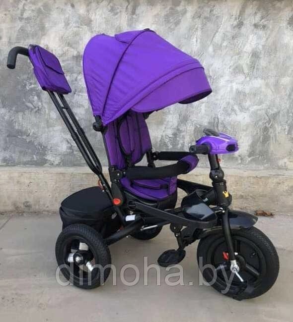 Трехколесный велосипед  Kinder Trike Comfort  (положение лежа) (фиолетовый) надувные колеса 12\10 - Беларусь