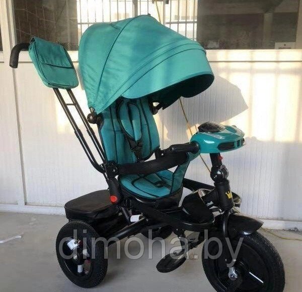 Трехколесный велосипед  Kinder Trike Comfort  (положение лежа) (зеленый) надувные колеса 12\10 - доставка