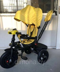Трехколесный велосипед Kinder Trike Comfort (положение лежа) надувные колеса 12\10(желтый)