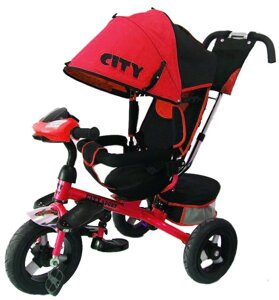 Trike City Sport с фарой и поворотным сиденьем (красный)