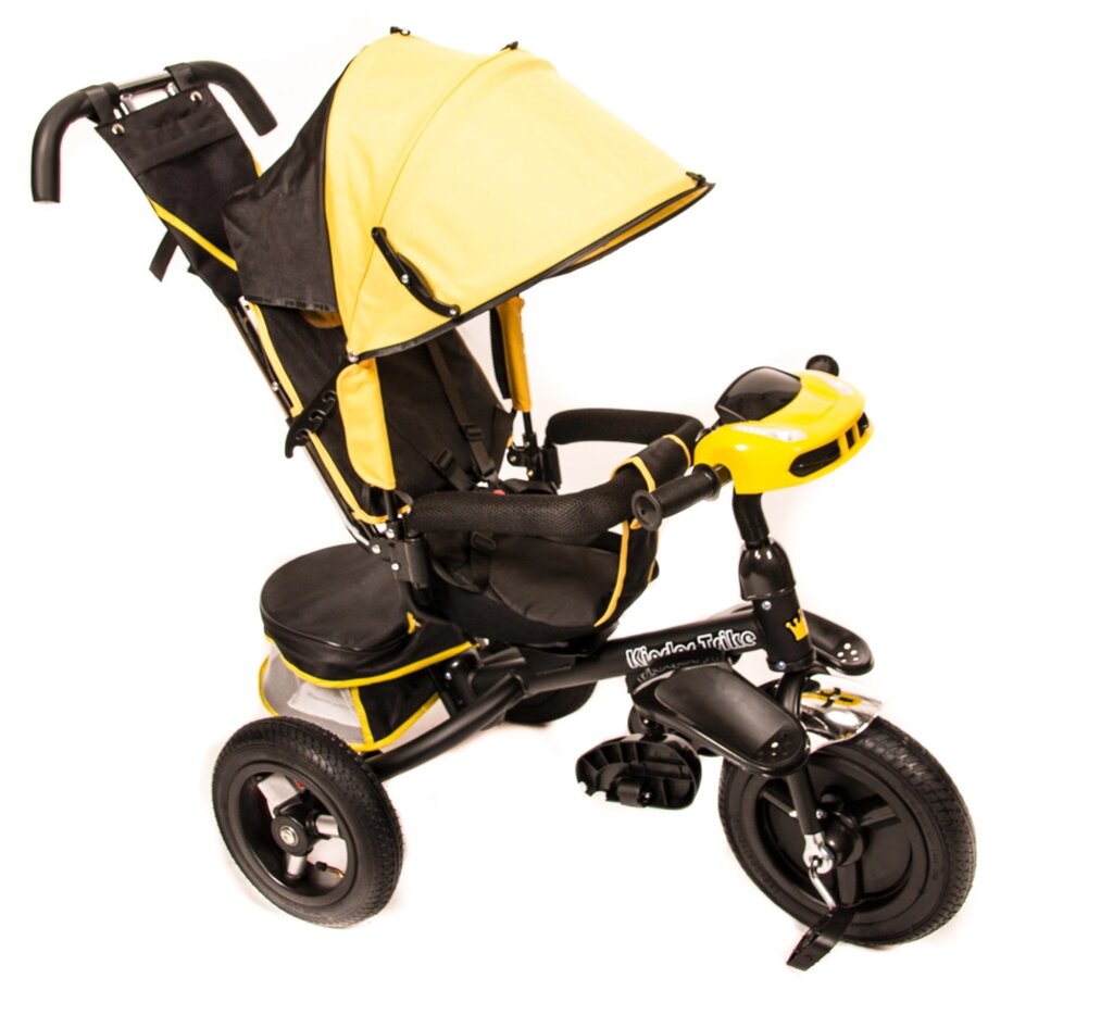 Трехколесный велосипед Kinder Trike (поворотное сидение) надувные колеса 12\10 (желтый) - описание