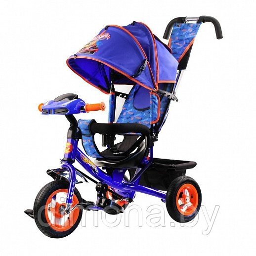 Детский трехколесный велосипед Hot Wheels Trike HH7 надувные колеса 10/8 (синий) - Беларусь