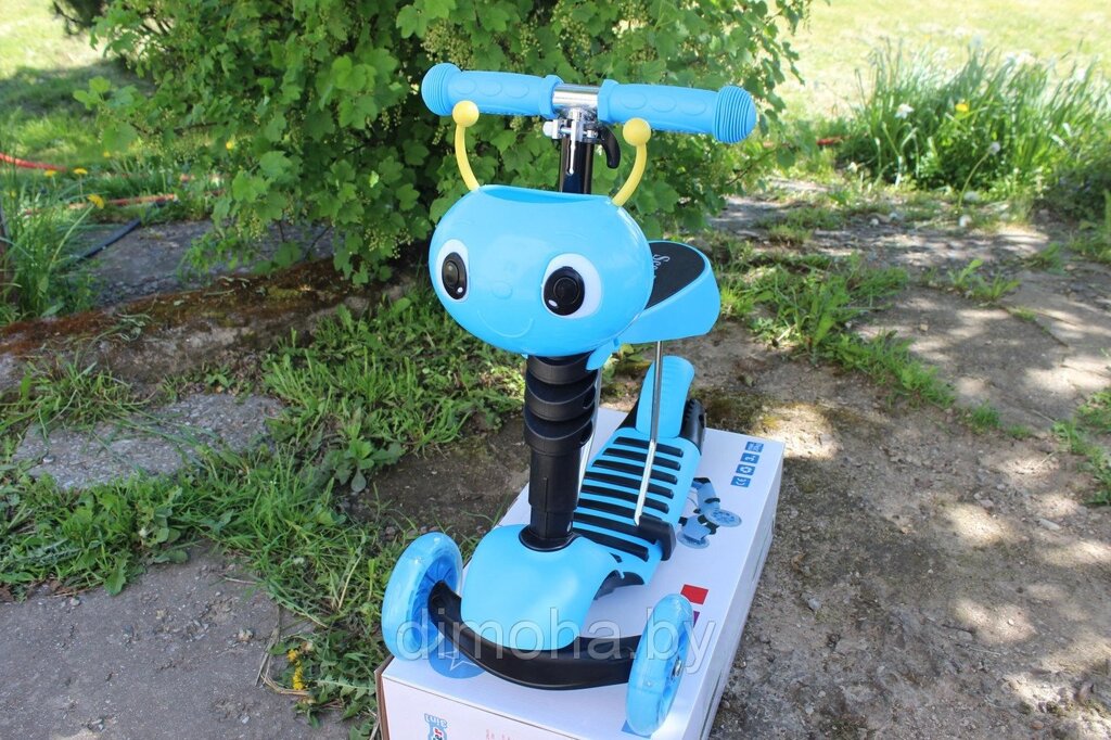Самокат 21st scooter Mini 3 в 1 (голубой) от компании Интернет-магазин ДИМОХА - товары для семейного отдыха и детей в Минске - фото 1