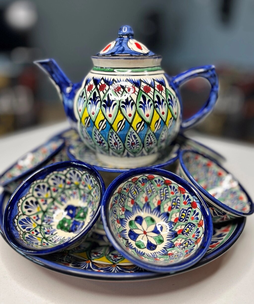 Узбекский чайный сервиз классический на 6 персон от компании Интернет-магазин ДИМОХА - товары для семейного отдыха и детей в Минске - фото 1