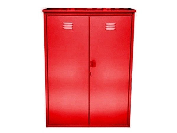 Шкаф для 2-х газовых баллонов 50л красный от компании Интернет-магазин «UNICITY. BY» - фото 1